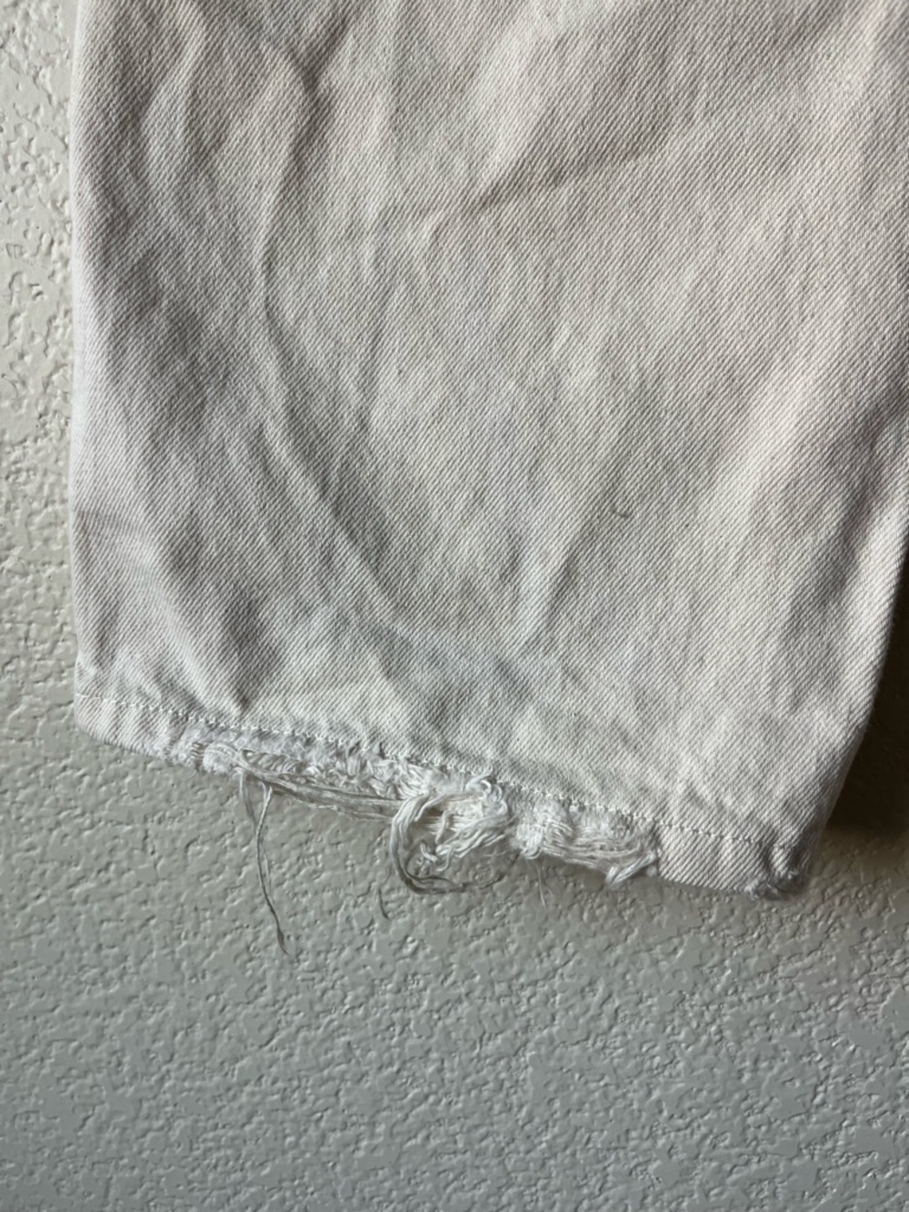 BDG Cream High Rise Carpenter Distressed Wide Leg Jeans with Utility Pockets - Picture 11 of 11